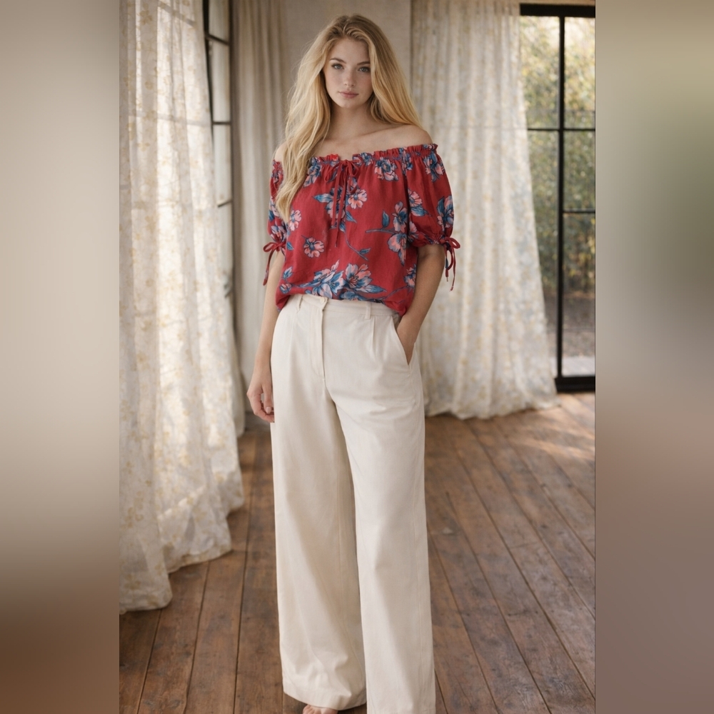 The Great Petunia Silk Top